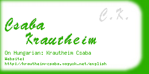 csaba krautheim business card